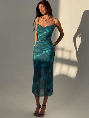 Zara Summer Strappy Midi Dress